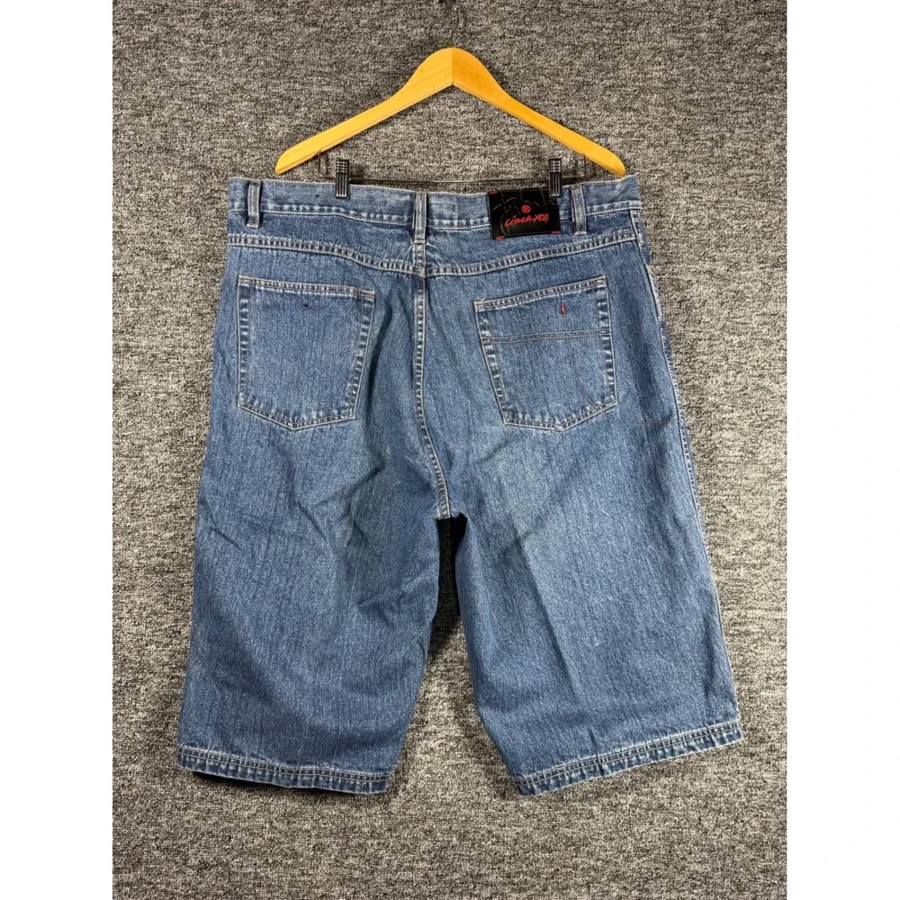 FUBU The Collection Mens Denim Shorts‎ Blue Baggy 90s Streetwear W42 Circa 1992